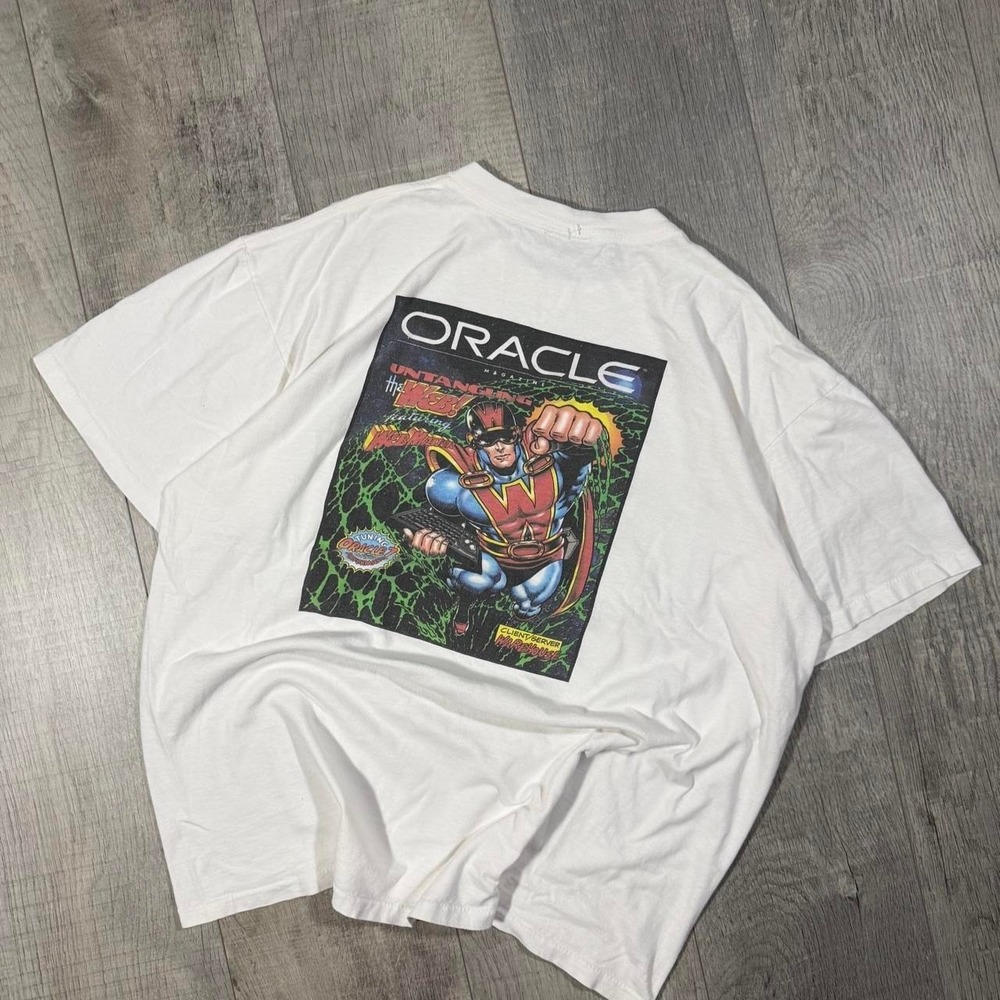 Vintage 90s single stitch obscure rare oracle computer software graphic tee